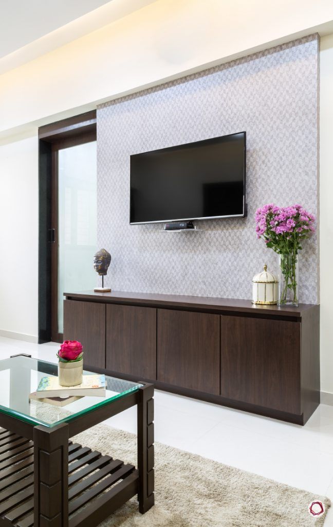 Interior design for 1bhk flat_living room tv unit