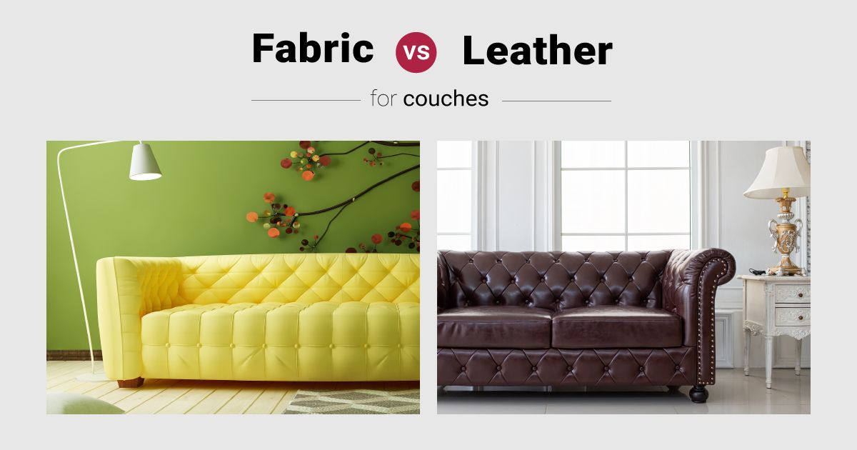 Leather Vs Fabric Couch Potato S Pick, Leather Sofa With Fabric Cushions Uk