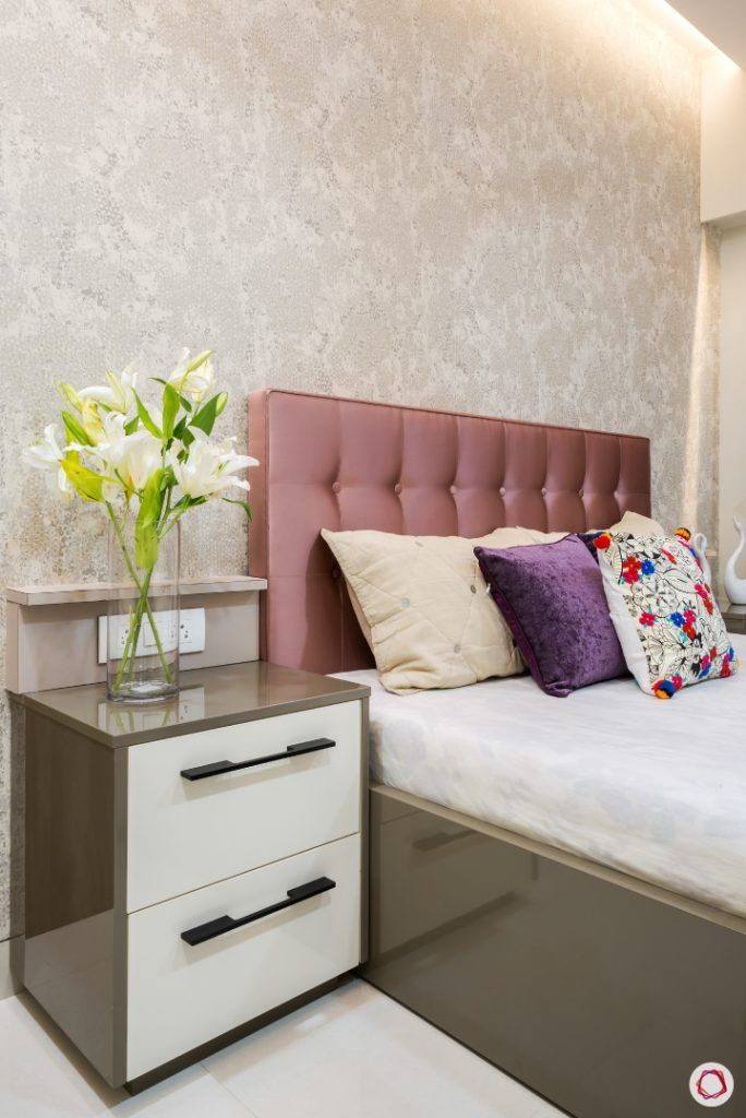 floral wallpaper designs-pink headboard designs