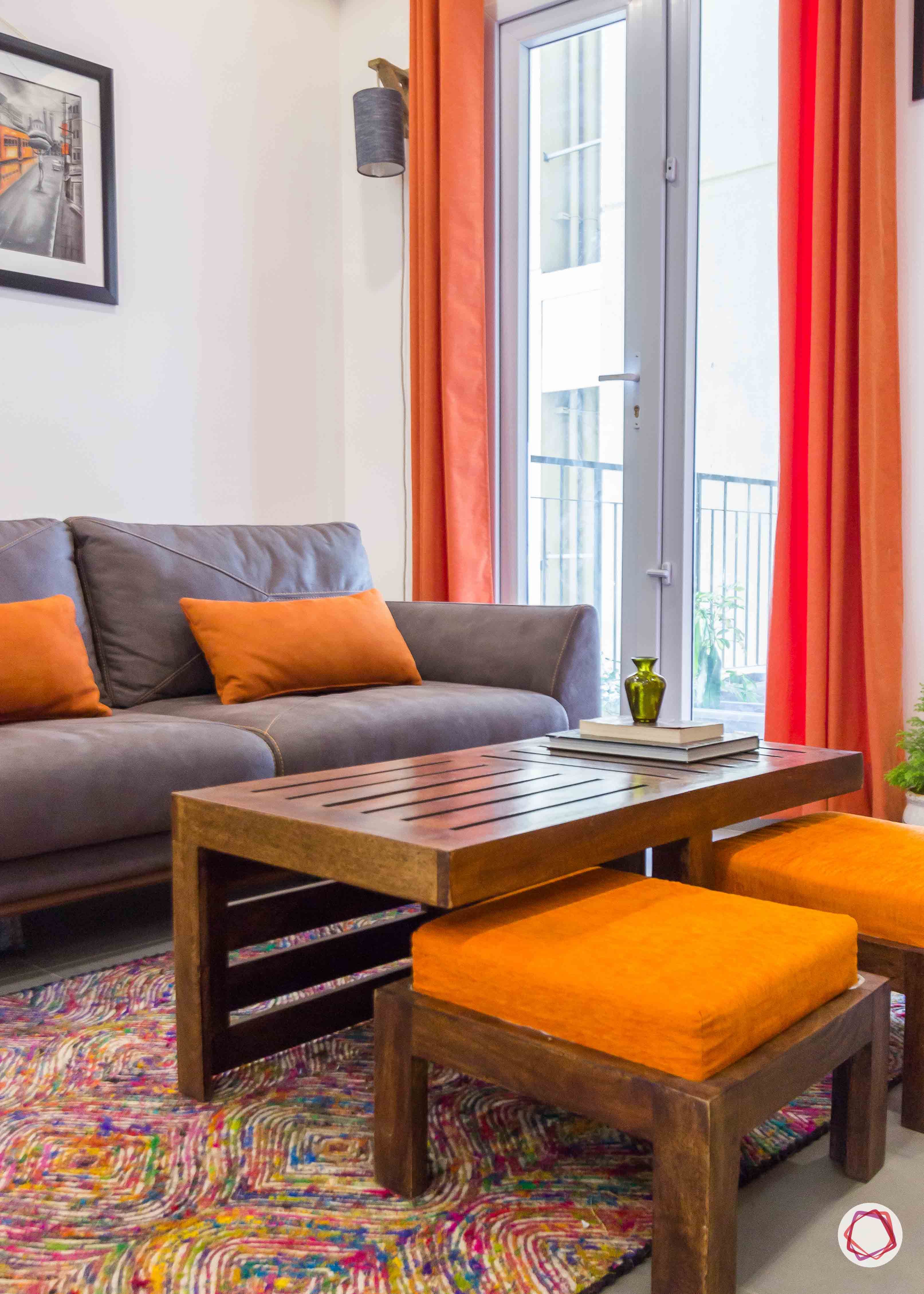 Best interior designers in bangalore-balcony-curtain-sofa-table
