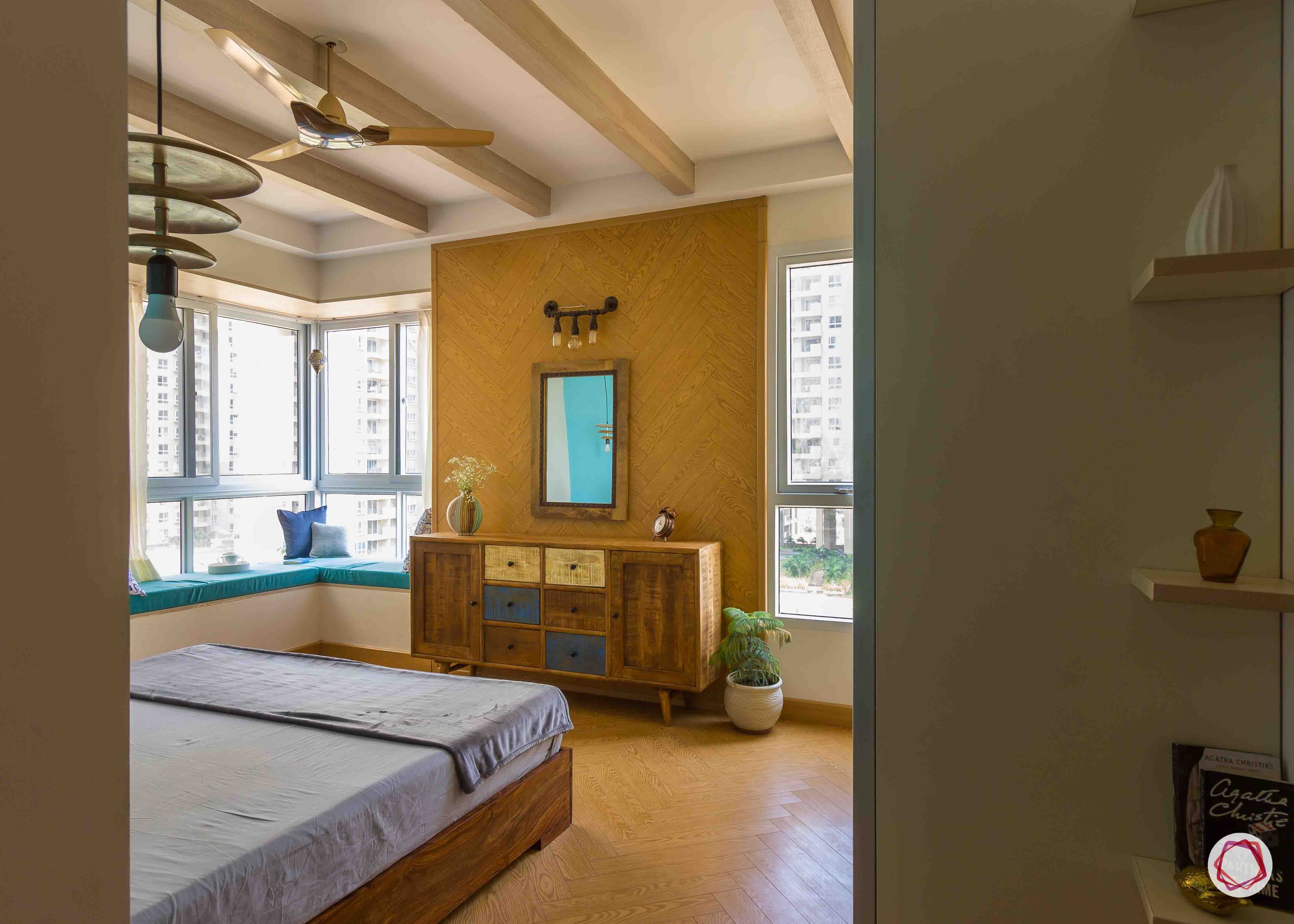 Best interior designers in bangalore_master bedroom-wooden-dresser-mirror