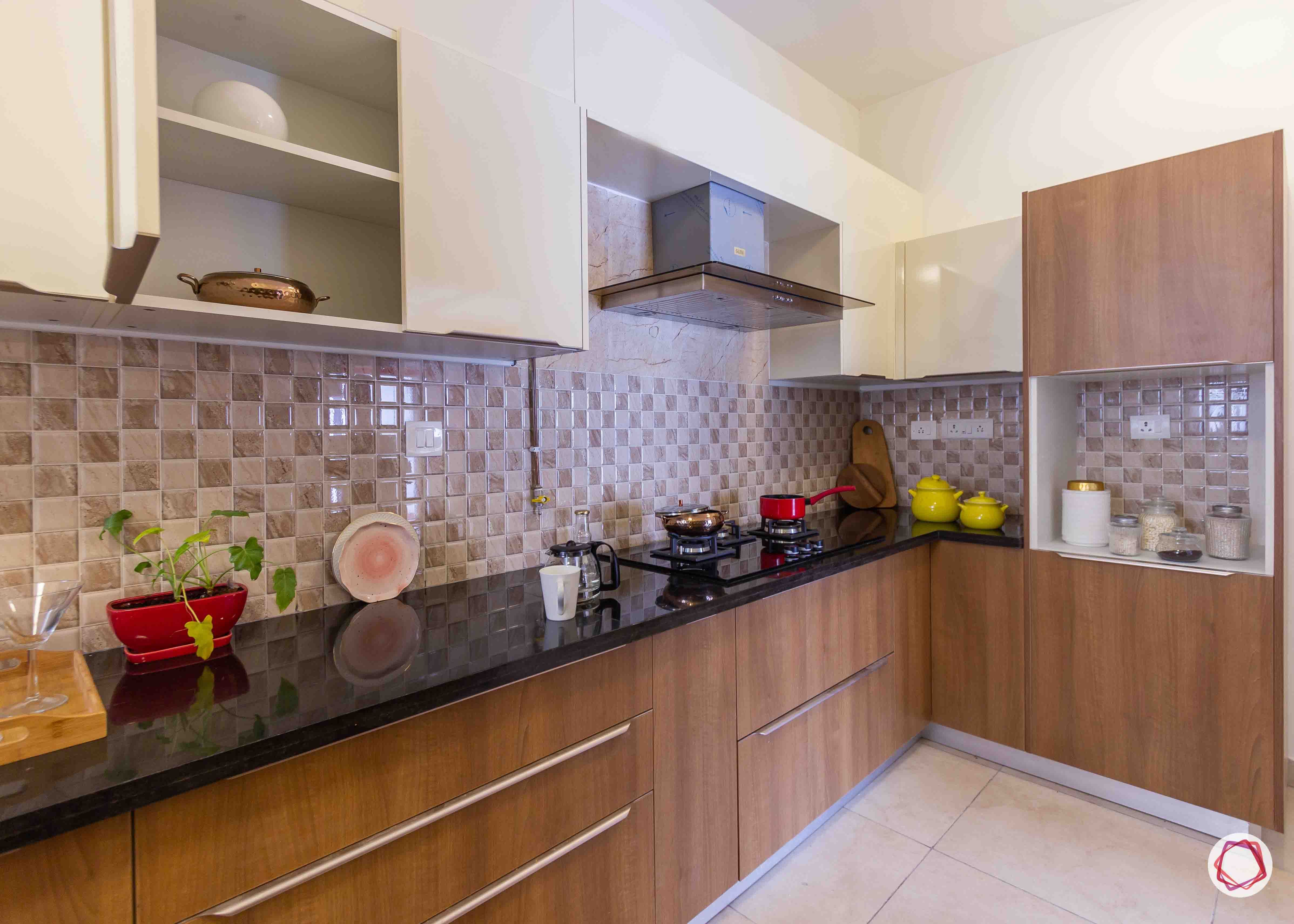 latest house design brown and white kitchen