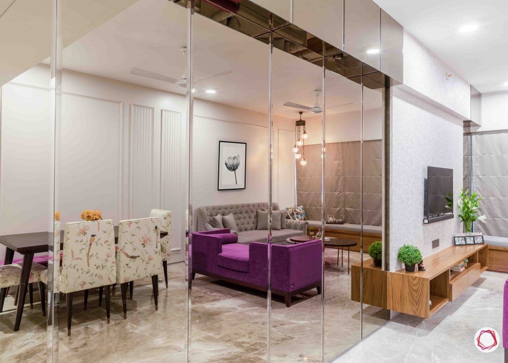 apartment design_mirror panel ideas-tinted mirror designs