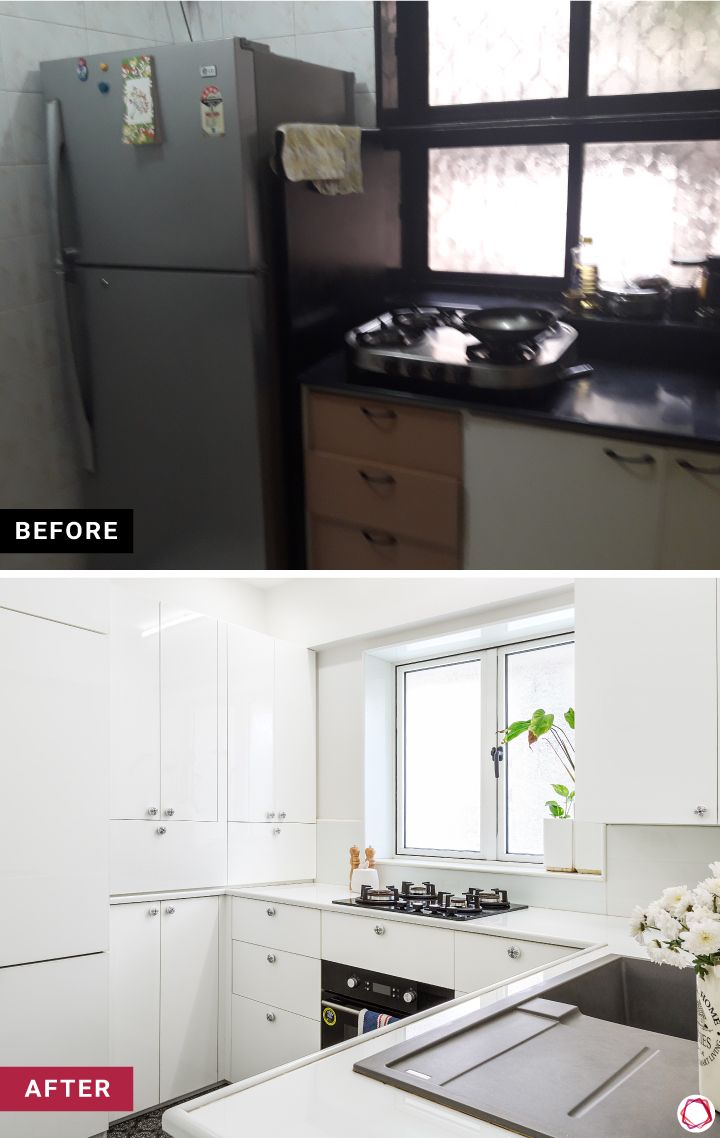 home makeover - white kitchen cabinets
