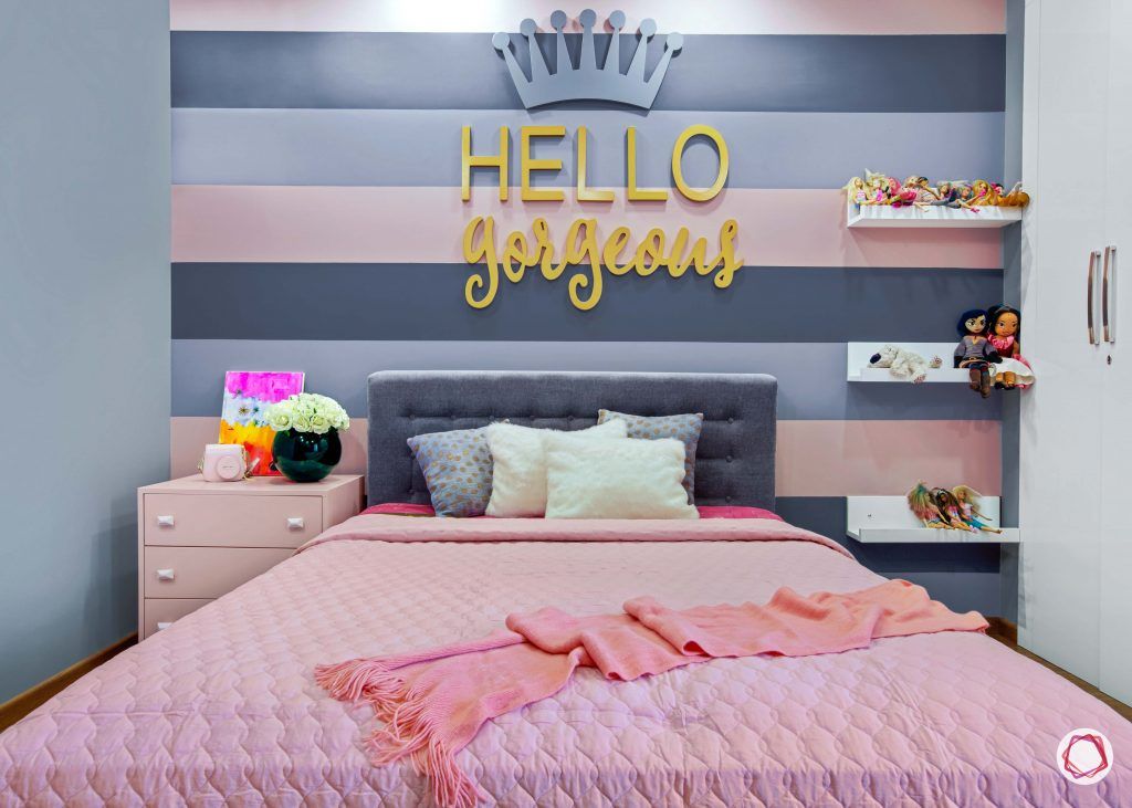 3 bhk flats in noida daughters bedroom colourful wall