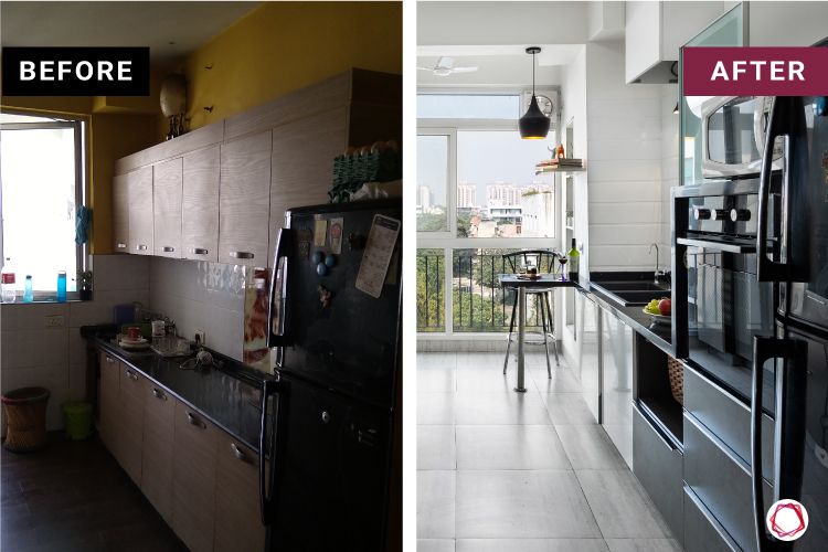 Modern kitchen design_before after 2