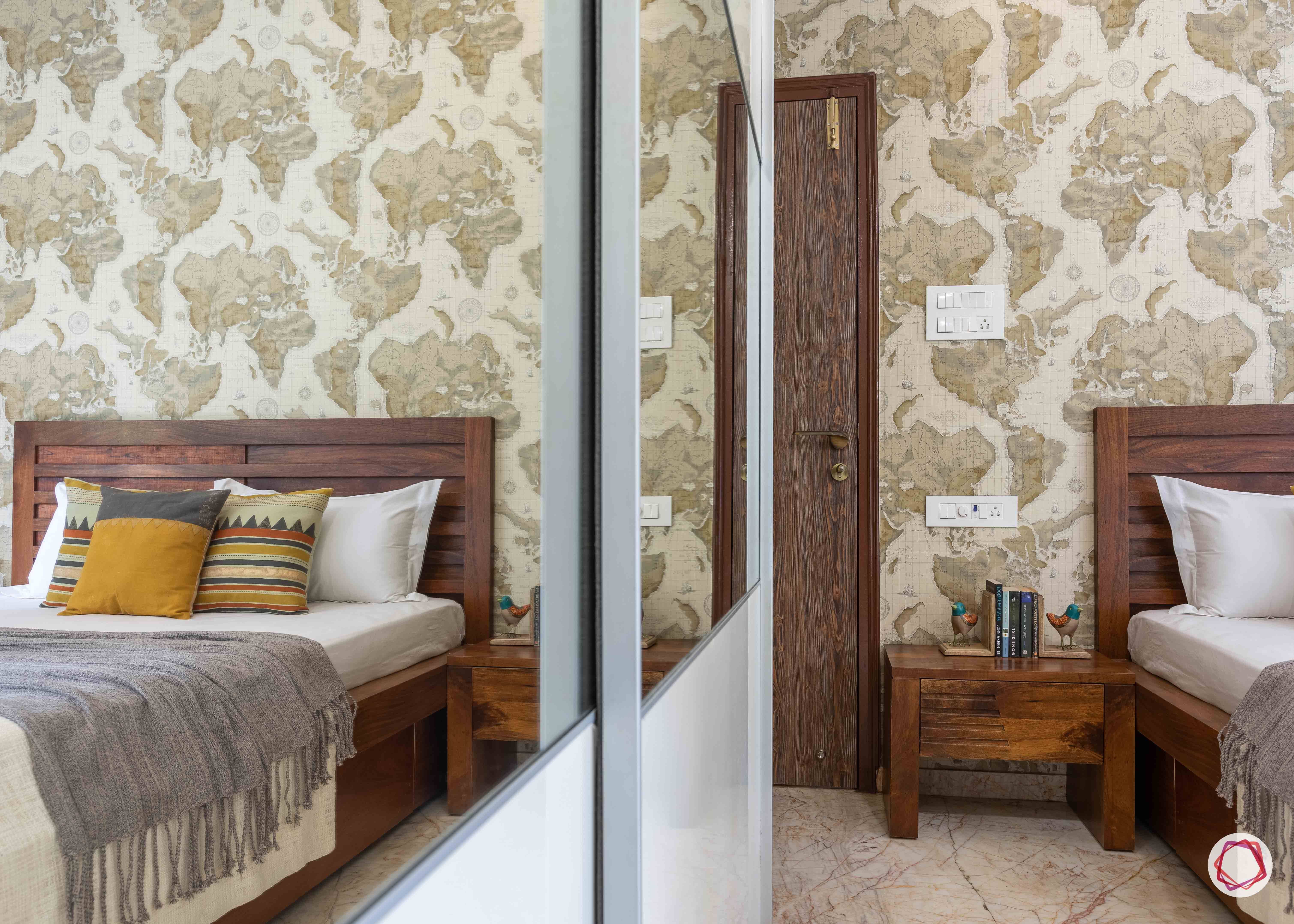home interior-kids bedroom-pattern wallpaper