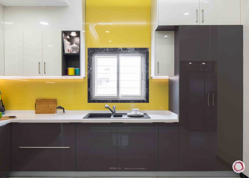 kitchen design ideas lacquered glass tiles
