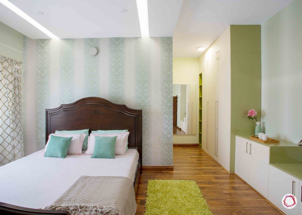 kitchen design ideas white and green wardrobe