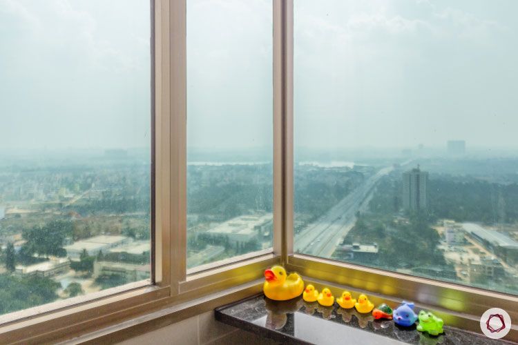 modern design_glass windows for bathroom