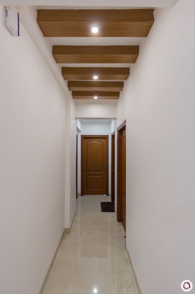 modular kitchen photos wooden rafters passage