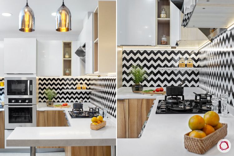 New home design in Dwarka_kitchen breakfast counter collage