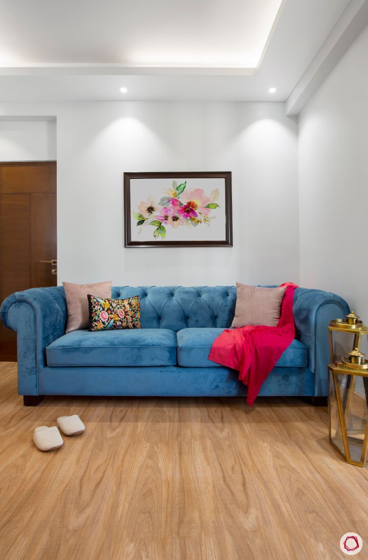New home design in Dwarka_reading room sofa
