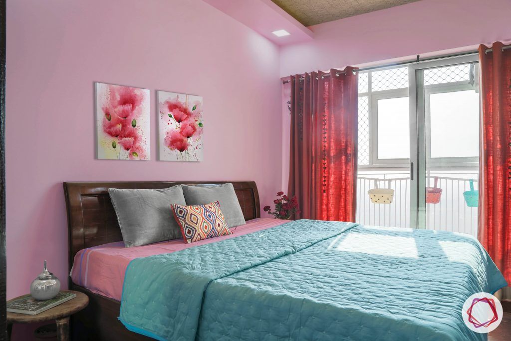 aditya world city_pink bedroom