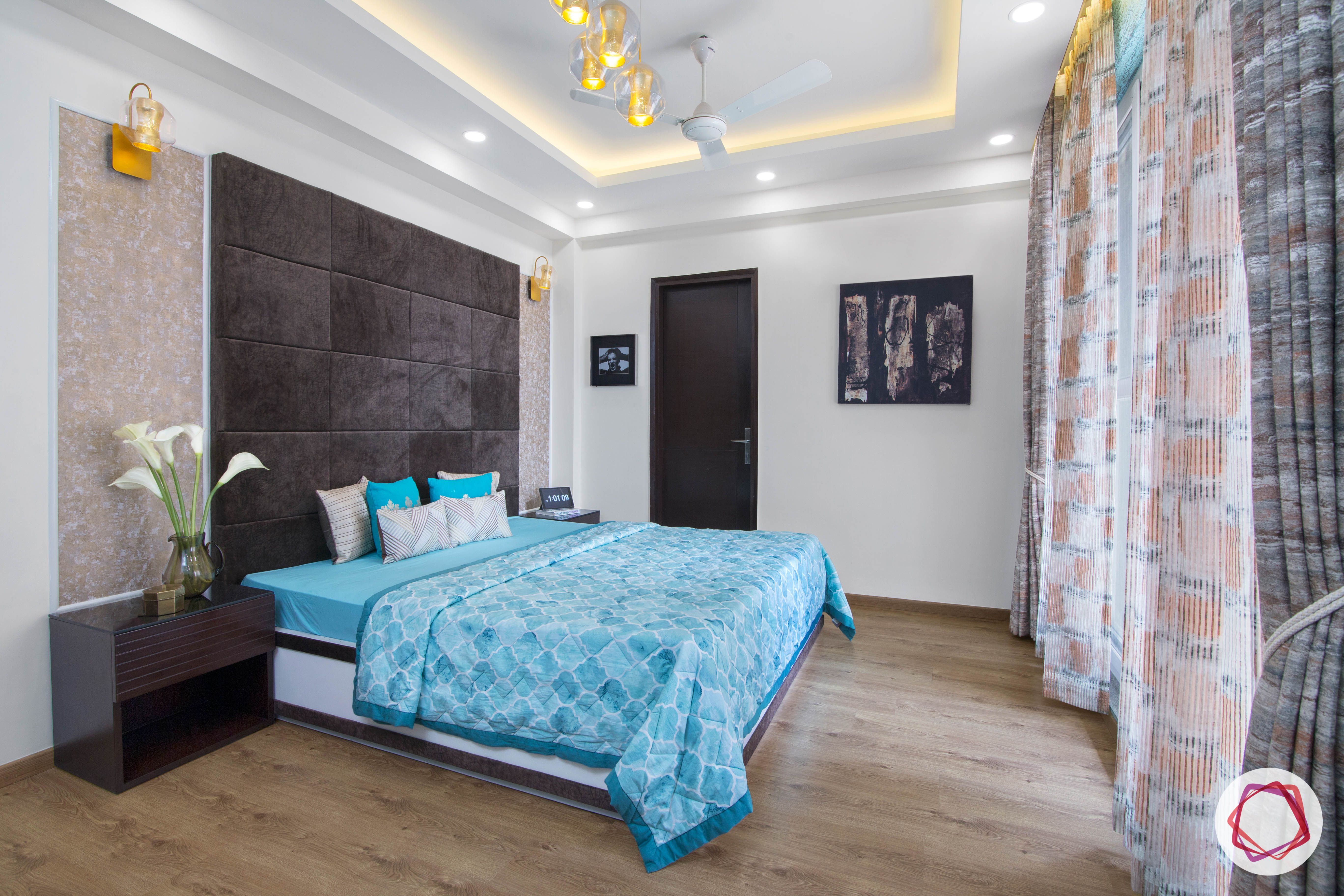 beautiful home design master bedroom blue bed