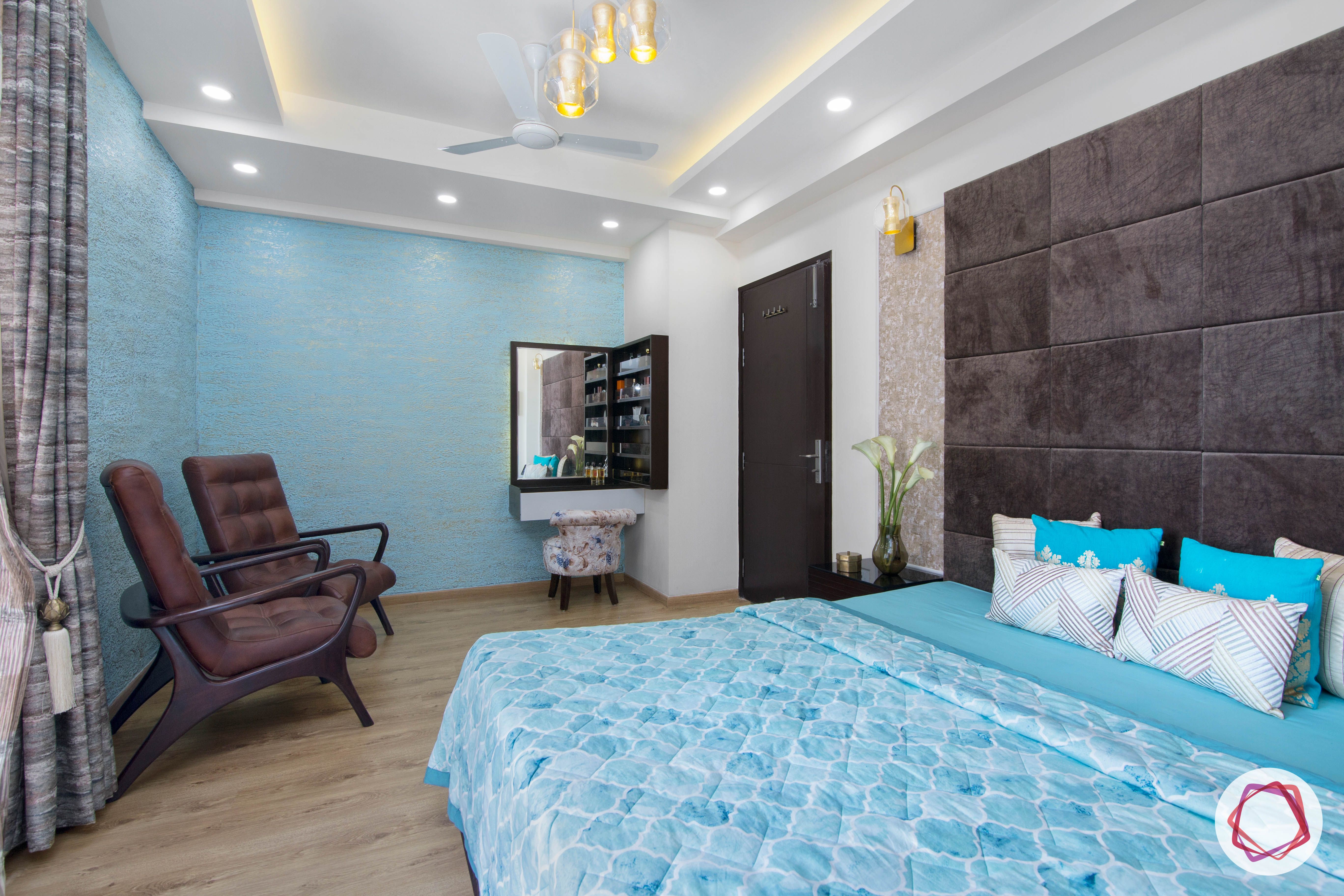 beautiful home design master bedroom blue corner