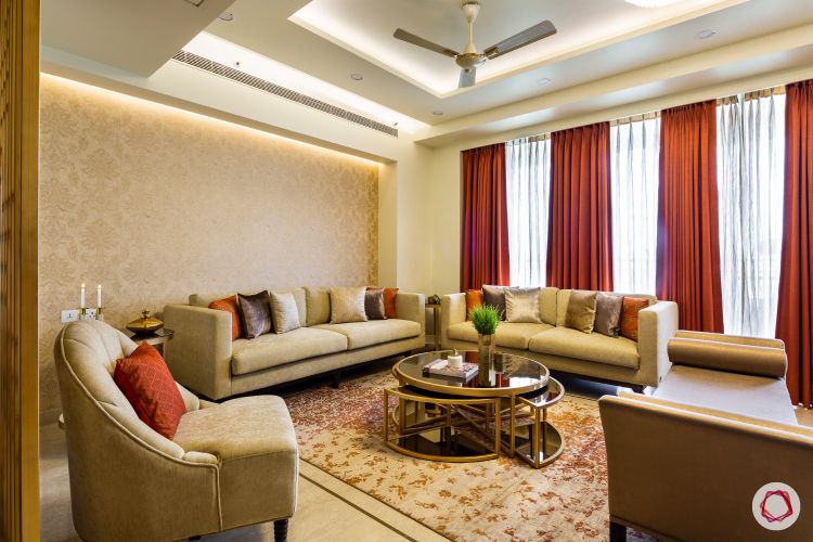 Beautiful home interiors_side view of formal seating in living room