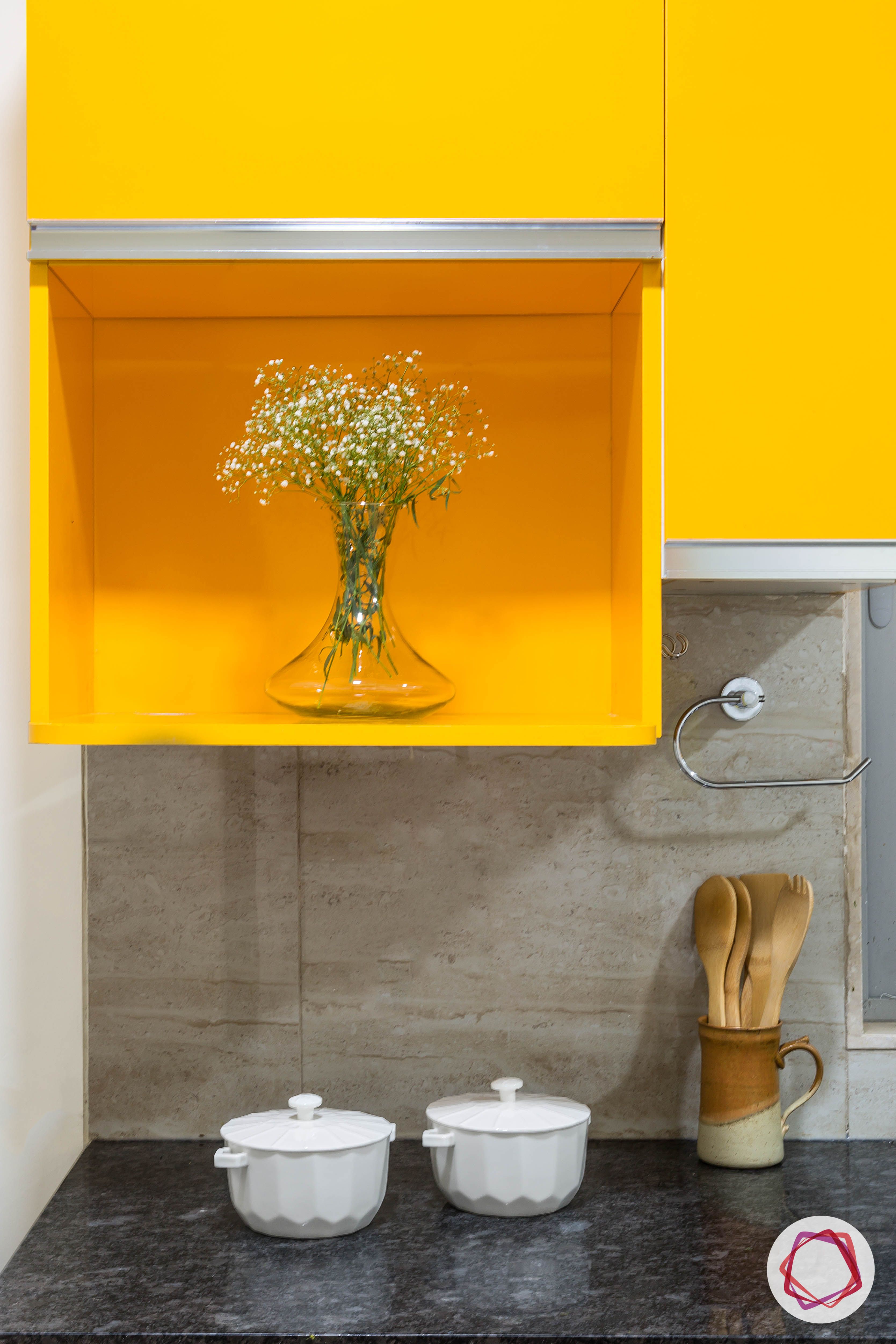 Oberoi esquire_kitchen pop yellow cabinets