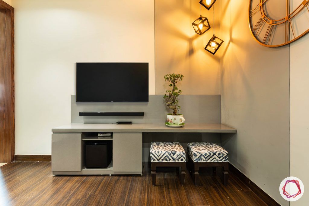 duplex house design TV unit