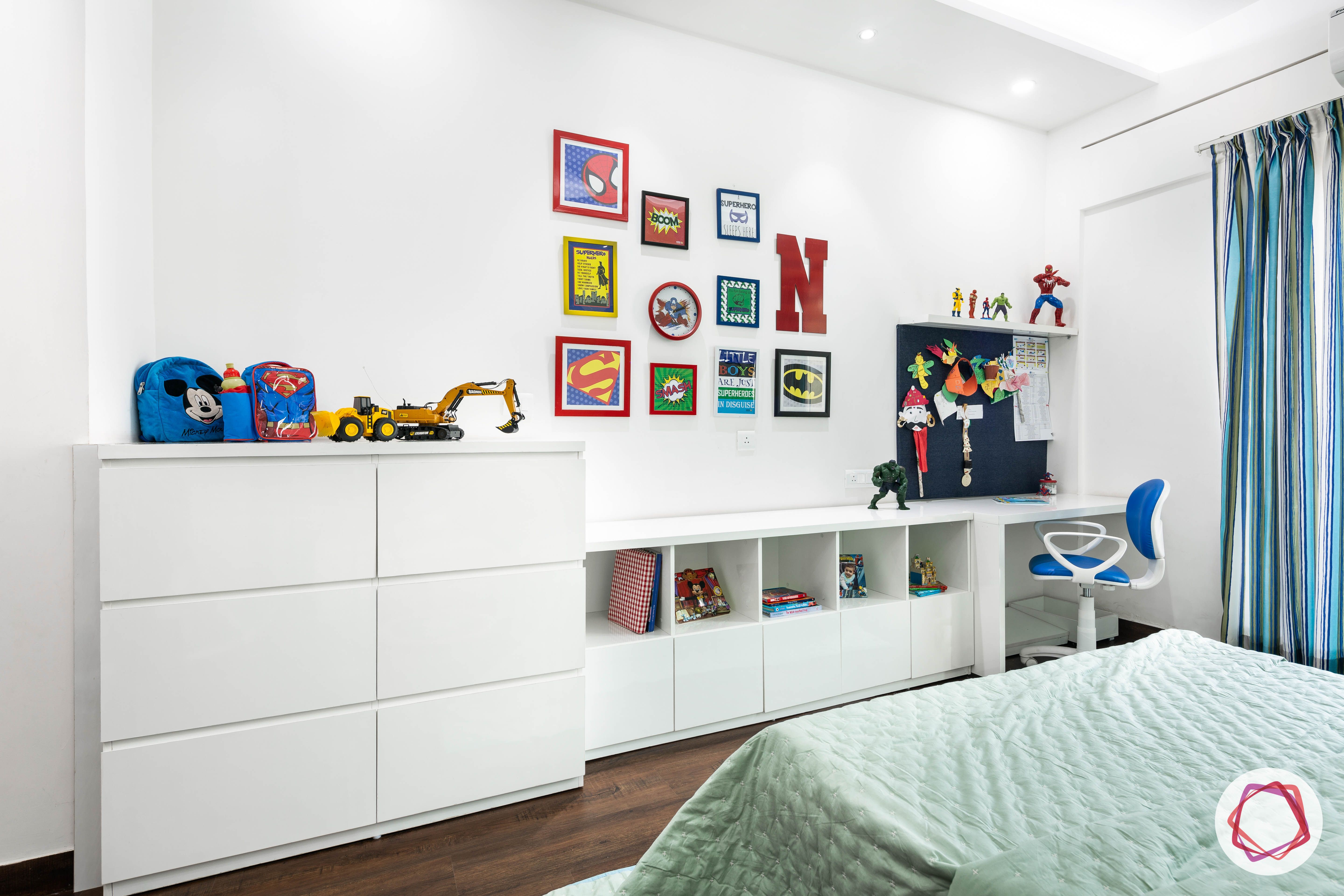 duplex house design kids bedroom cabinets