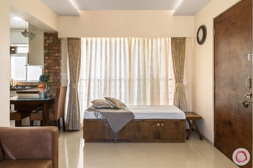2BHK interior_divan with storage