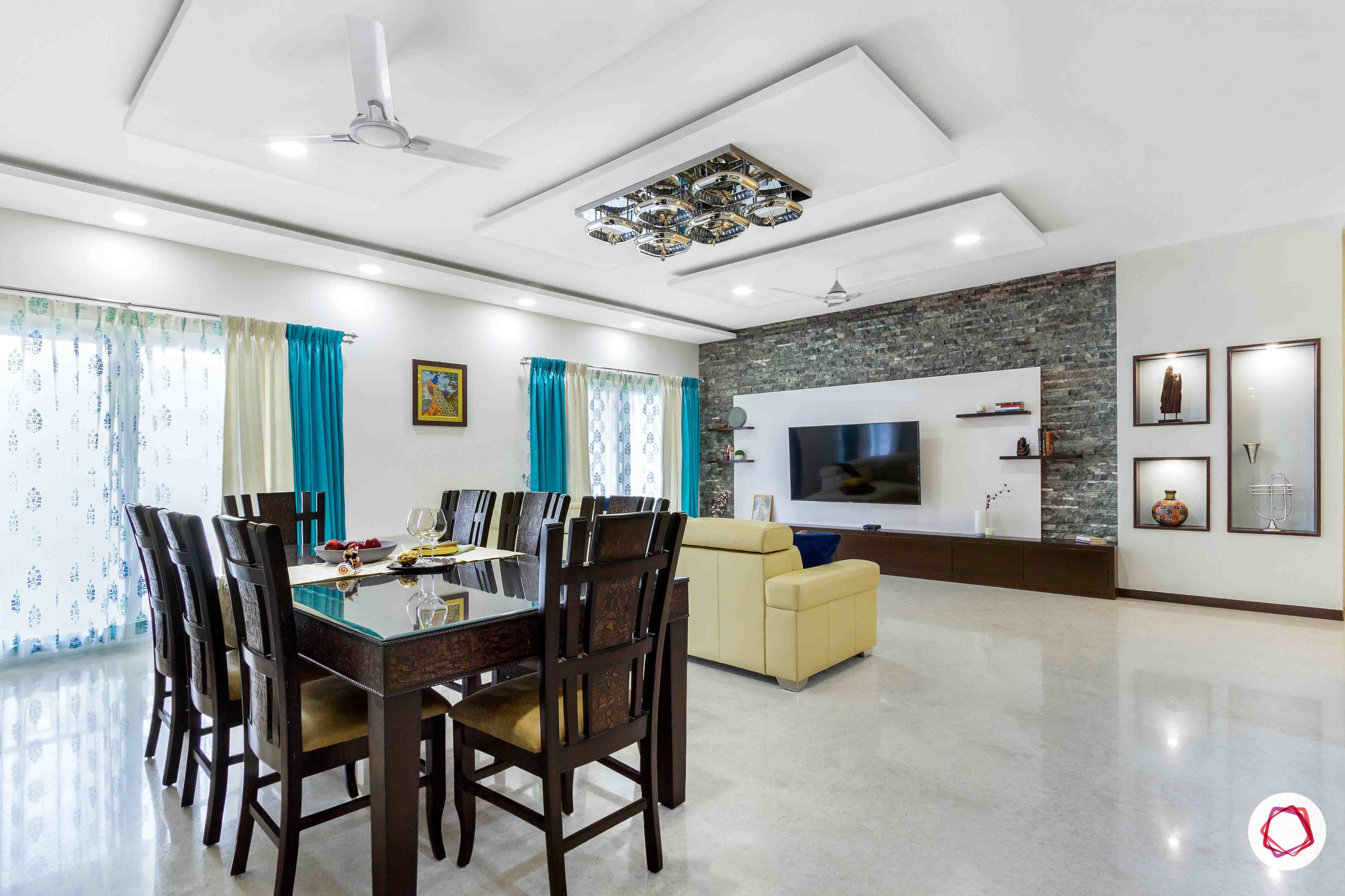 sobha forest view-living room-dining-room-white walls