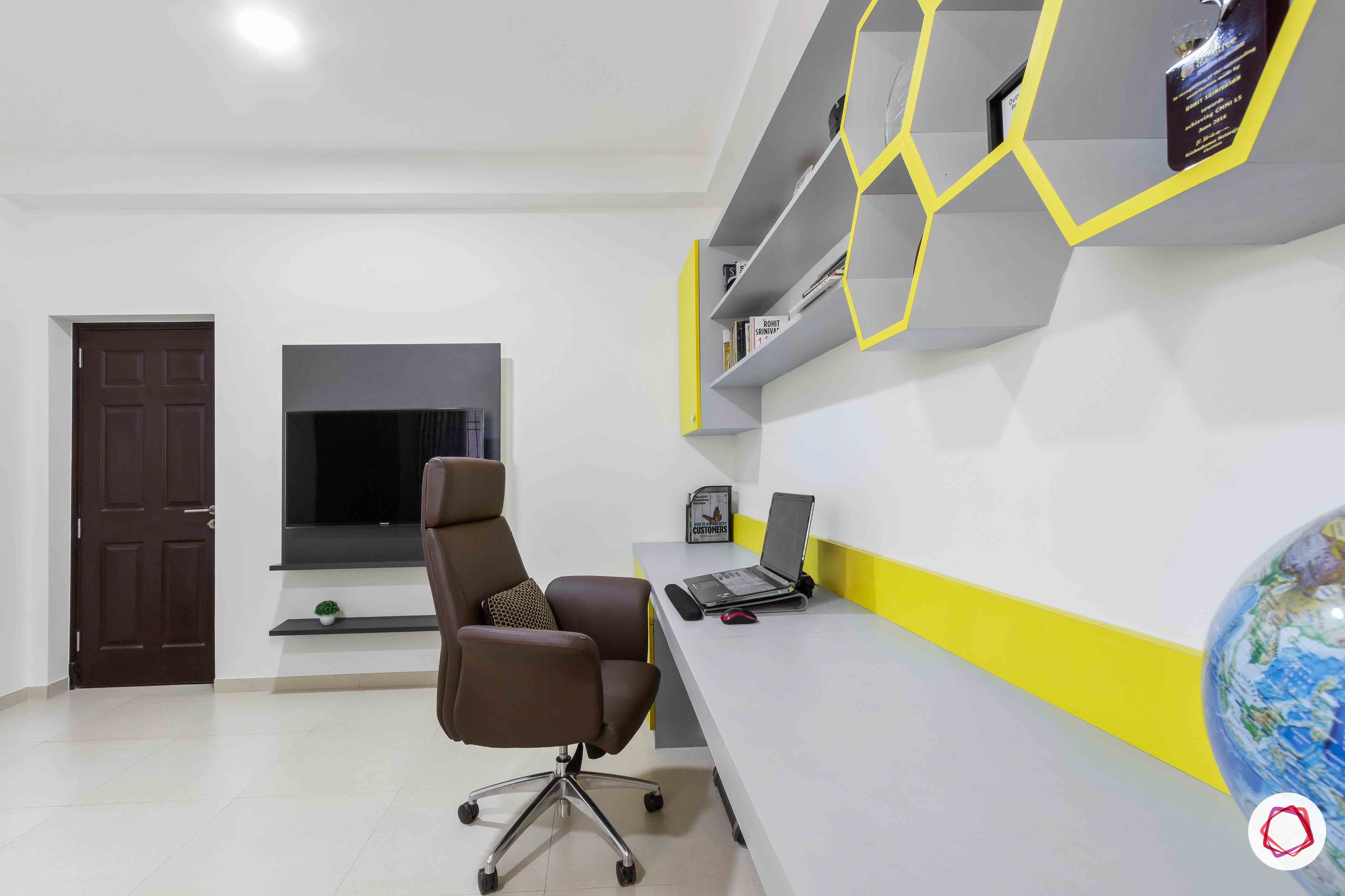 sobha forest view-study room-big study table-office chair