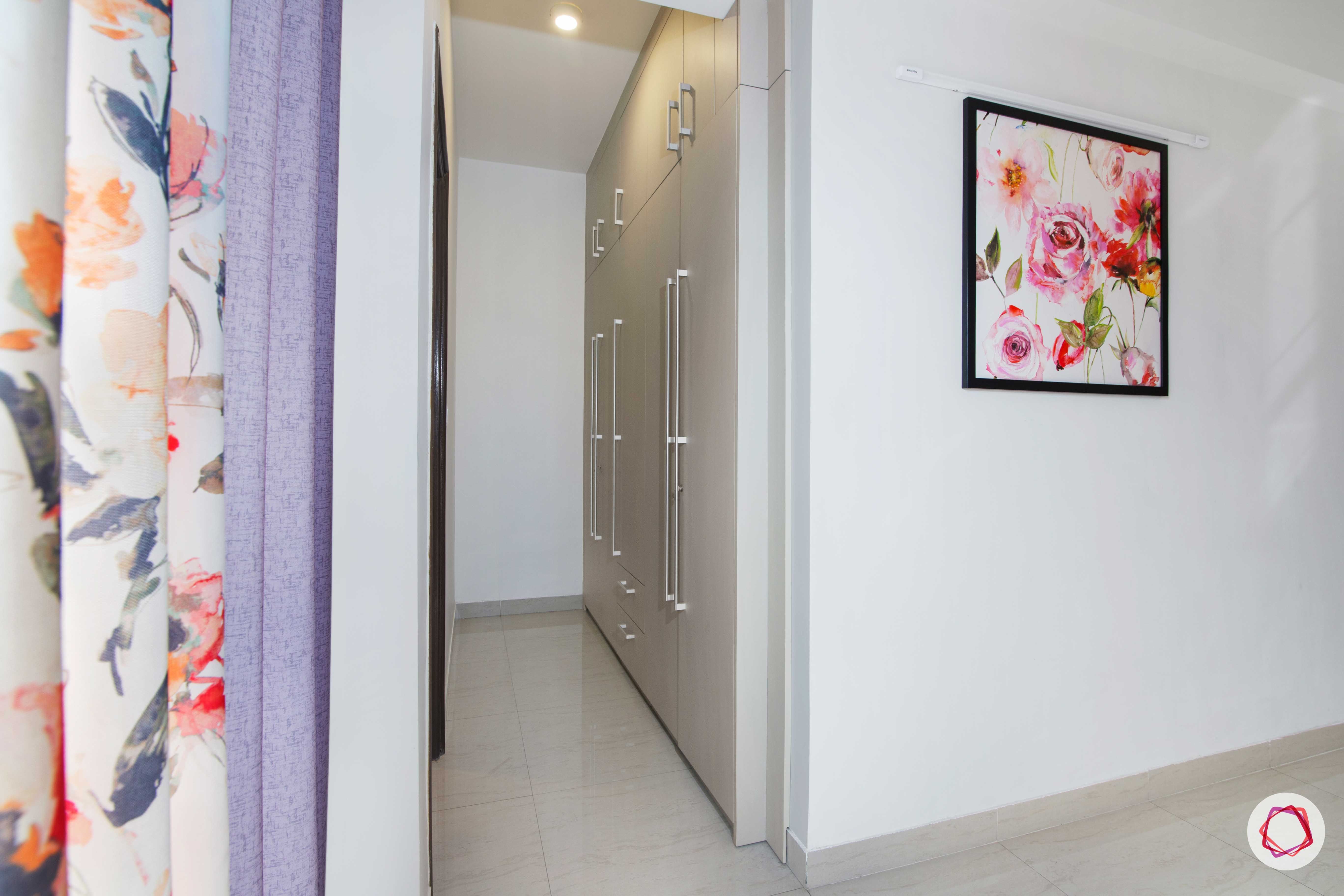 3 bedroom flat design-walk-in cabinet for girls room-dressing room ideas for girls-grey laminate cabinet