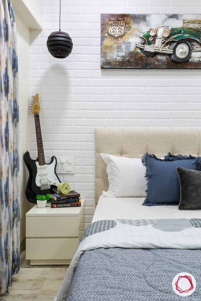 house-renovation-second-bedroom-vertical-side-table-wooden-flooring-hanging-light