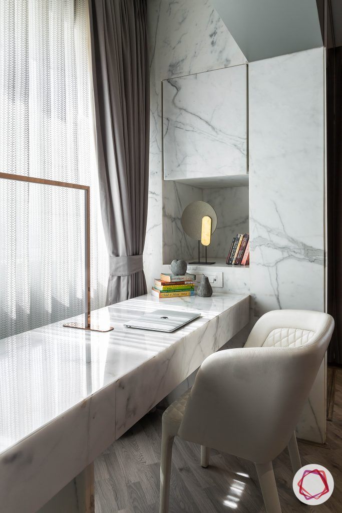 4bhk house plan-master bedroom designs-bedroom seating ideas-bedroom seating furniture-marble table-leather chair designs-study chair designs-marble shelf designs