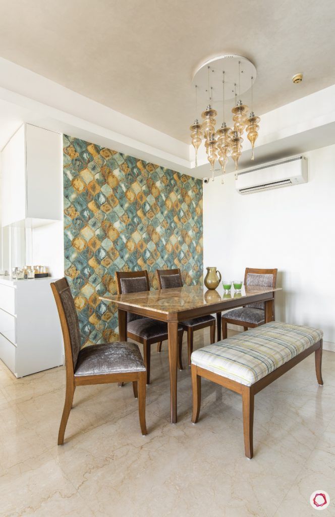 flat-in-faridabad-dining-room-modern-cosy-dining-chairs-bench-wallpaper-light