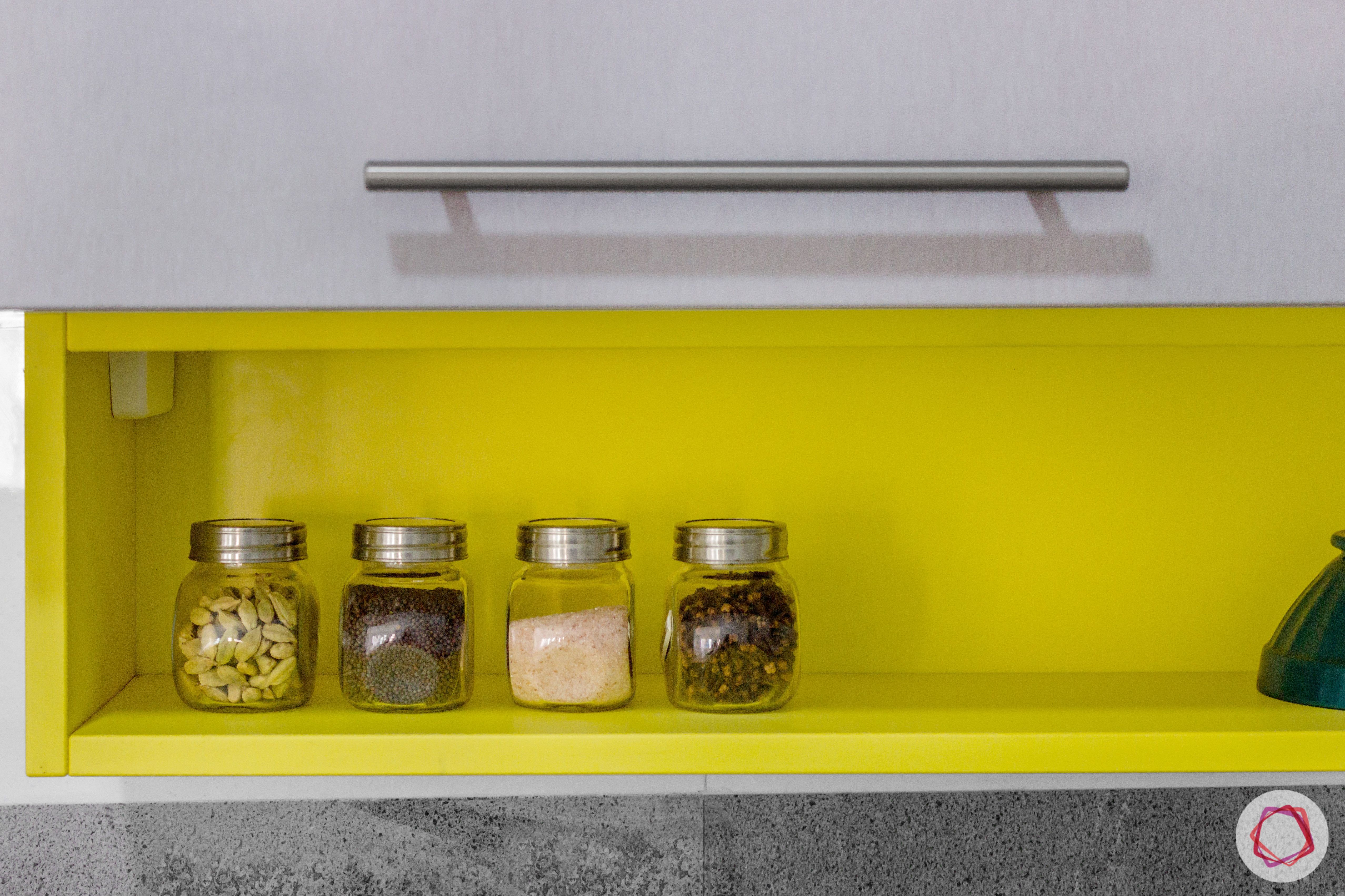 brigade northridge-budget kitchen design-spice rack designs-yellow spice rack
