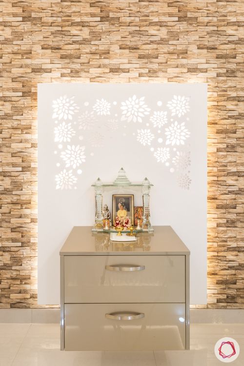 mandir design for home-backlit panel-floral panel-wallpaper