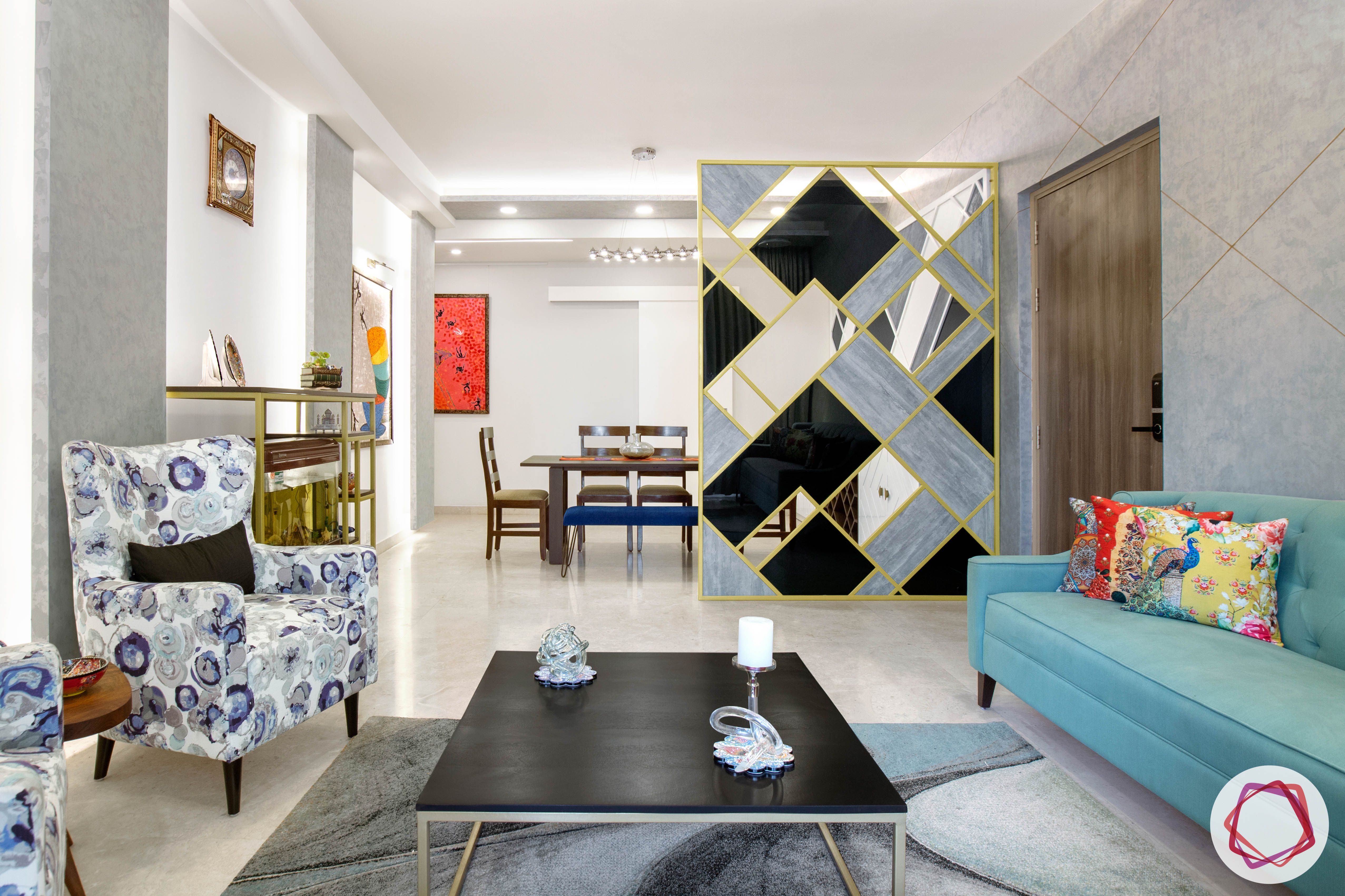 best-interior-designers-in-gurgaon-partition-designs-armchair-designs-blue-sofa-designs