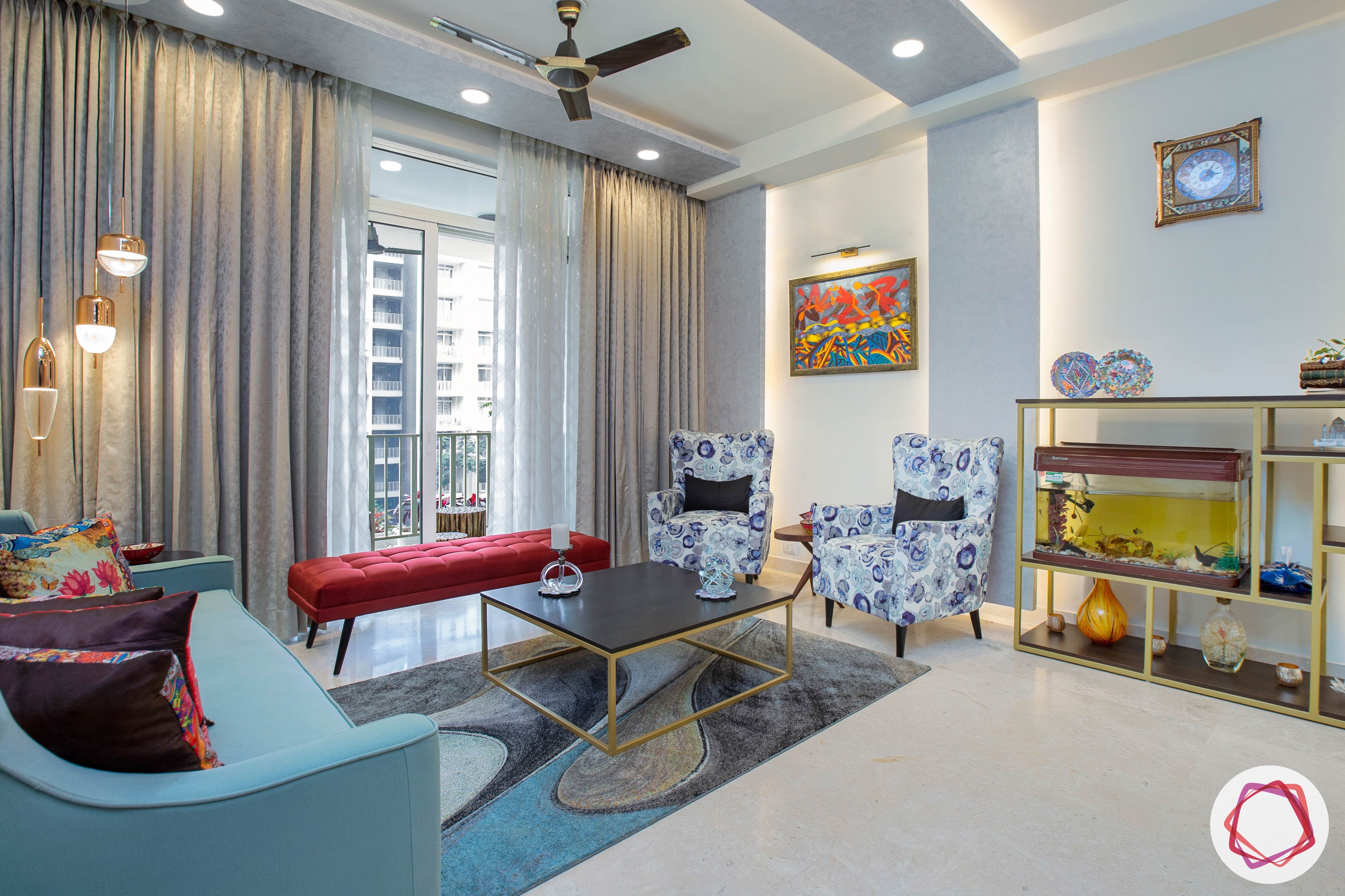 best-interior-designers-in-gurgaon-blue-sofa-designs-display-unit-designs