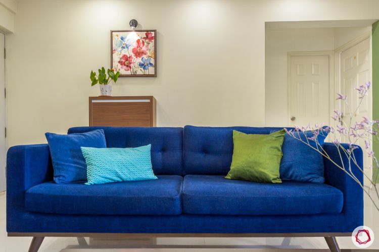 home bangalore-living room-seating area-blue sofa