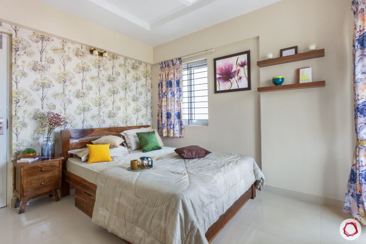 home bangalore-guest bedroom-full room design-wooden tones