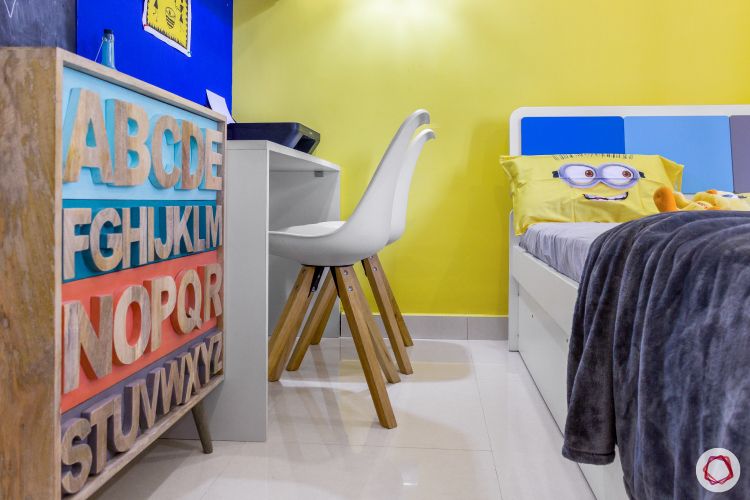 home bangalore-kids bedroom-minion theme-study chairs