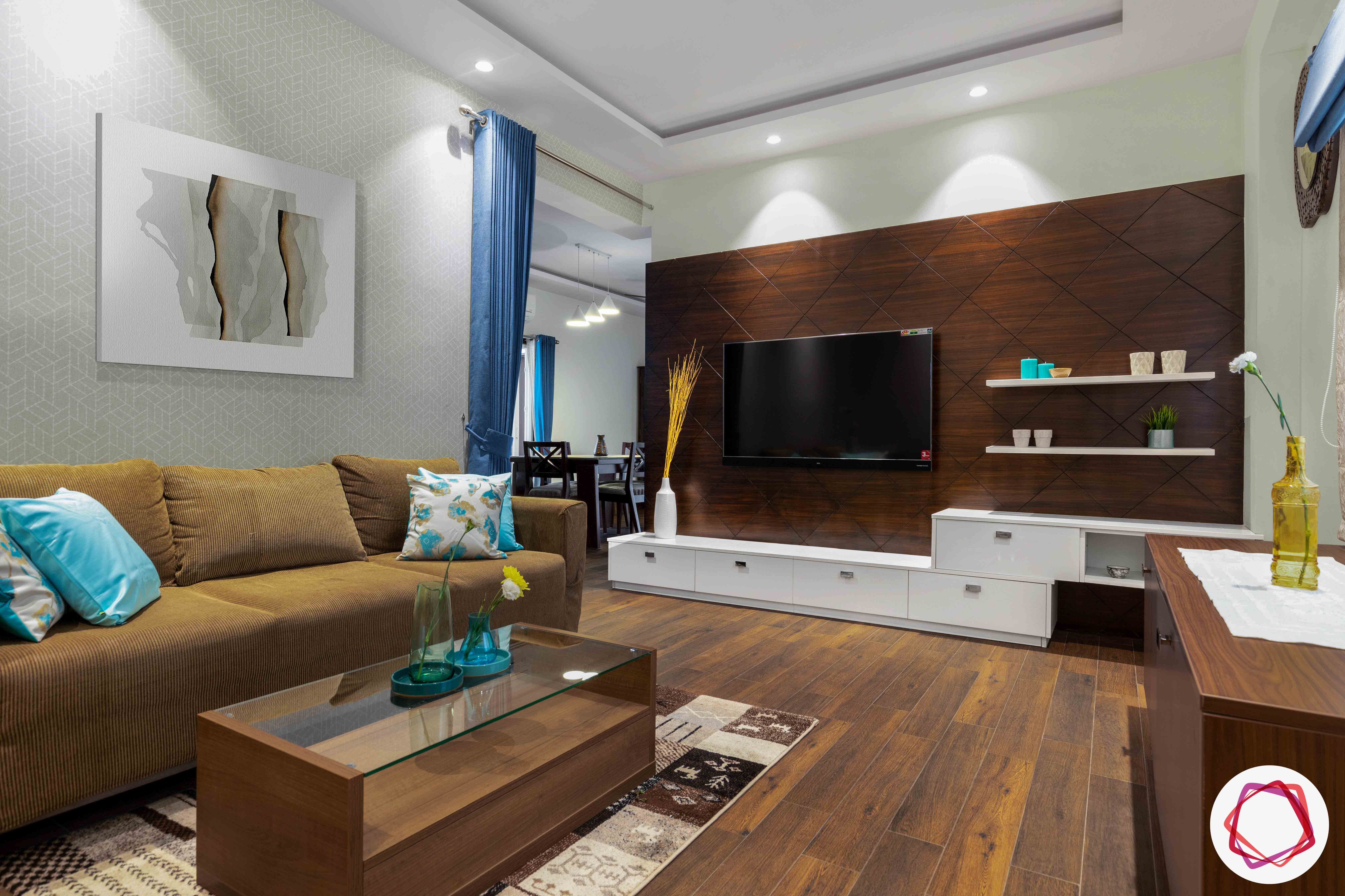 sofa designs-TV cabinet designs-grey wallpaper designs
