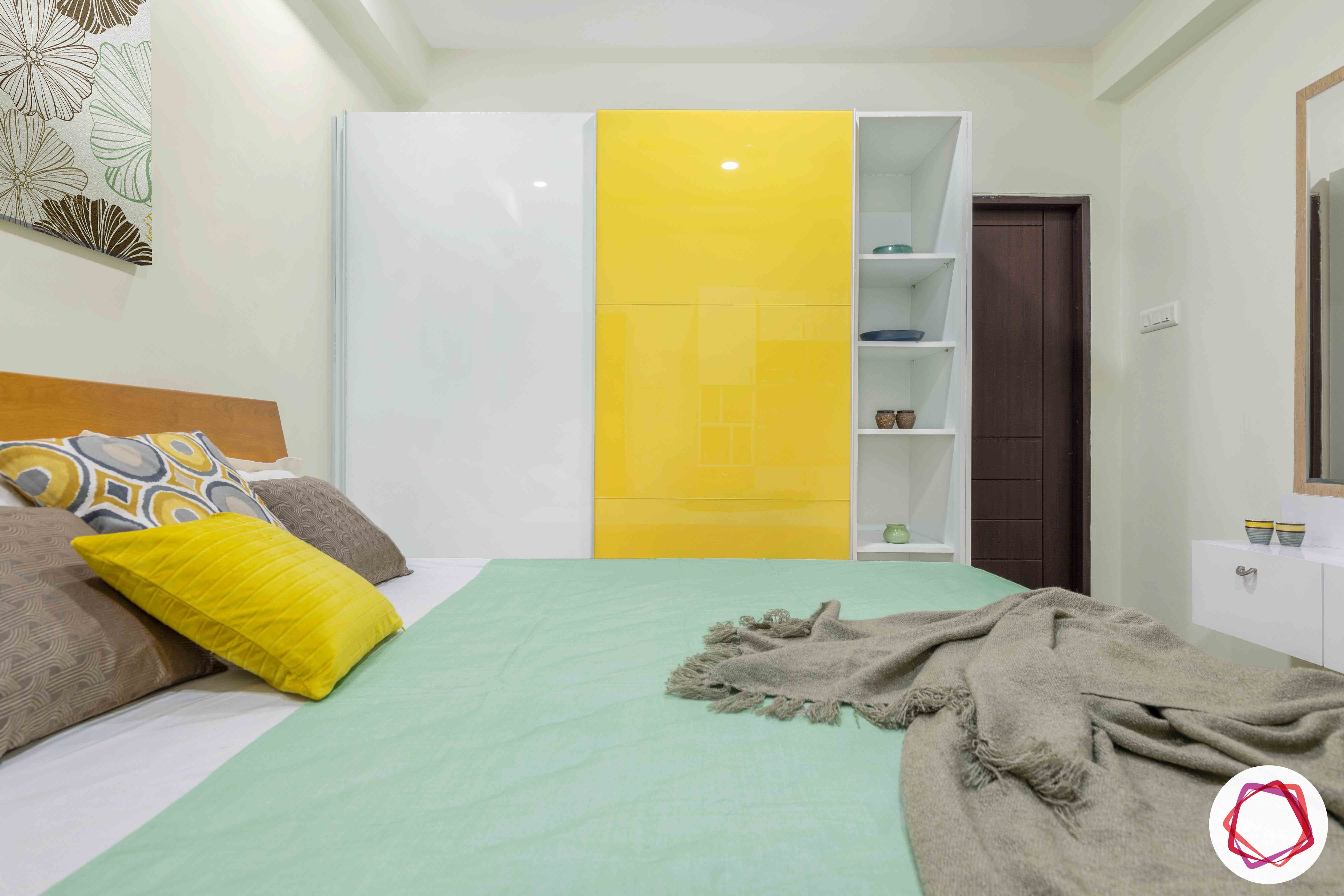 sliding wardrobe designs-yellow wardrobe designs