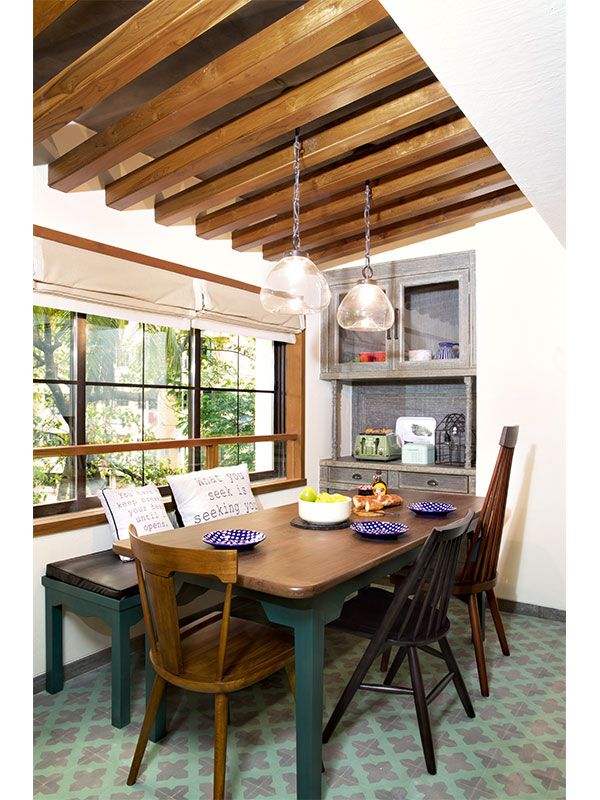 celebrity-homes-alia-bhatt-dining-table-light-cabinet-vintage-wood