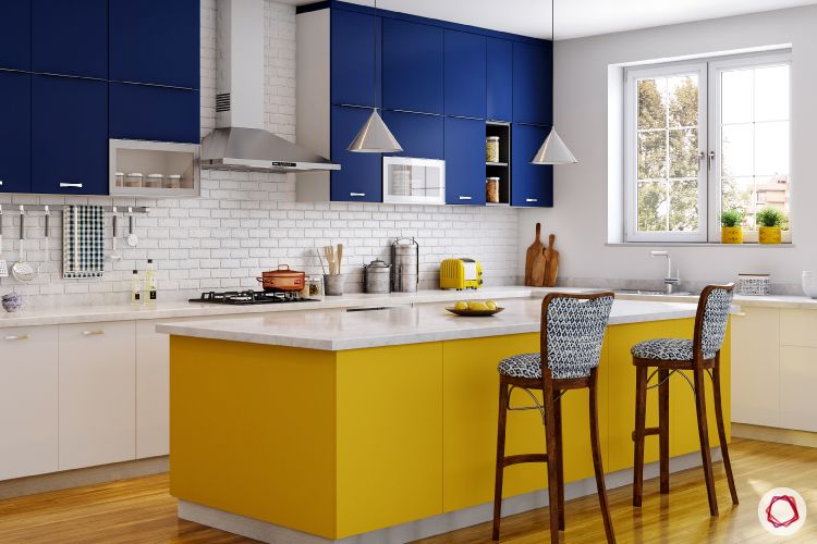 colour schemes for your kitchen-blue kitchen designs-yellow kitchen designs