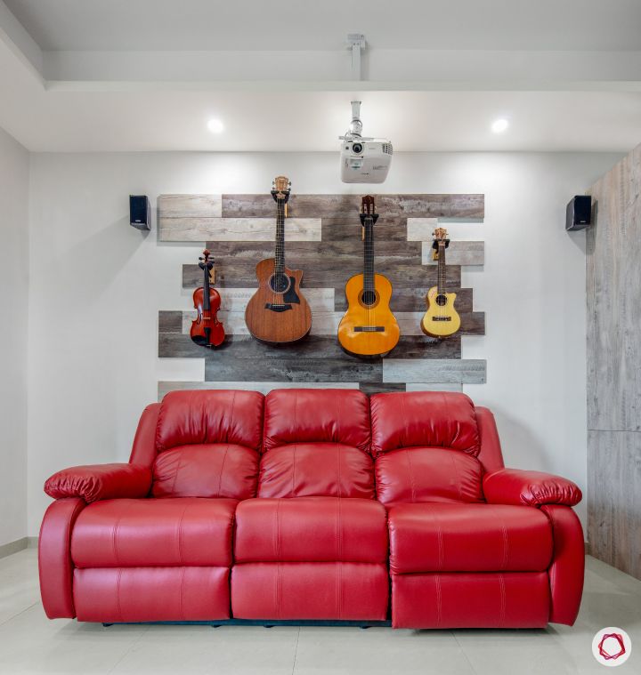 sunworld-vanalika-red-recliner-guitar-wall-art-laminate-wall-panels-projector