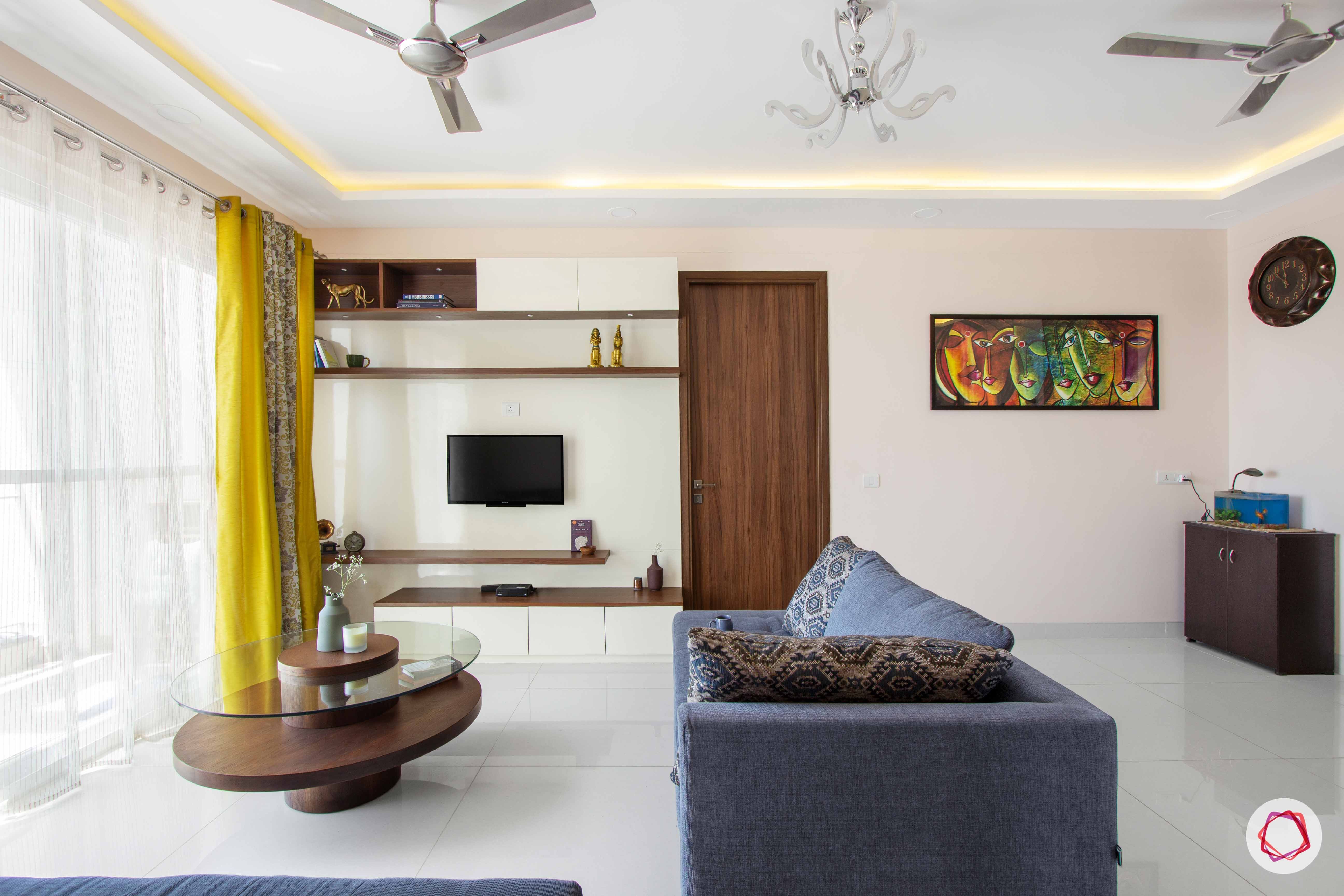 snn raj greenbay-living room-false ceiling-cove lighting