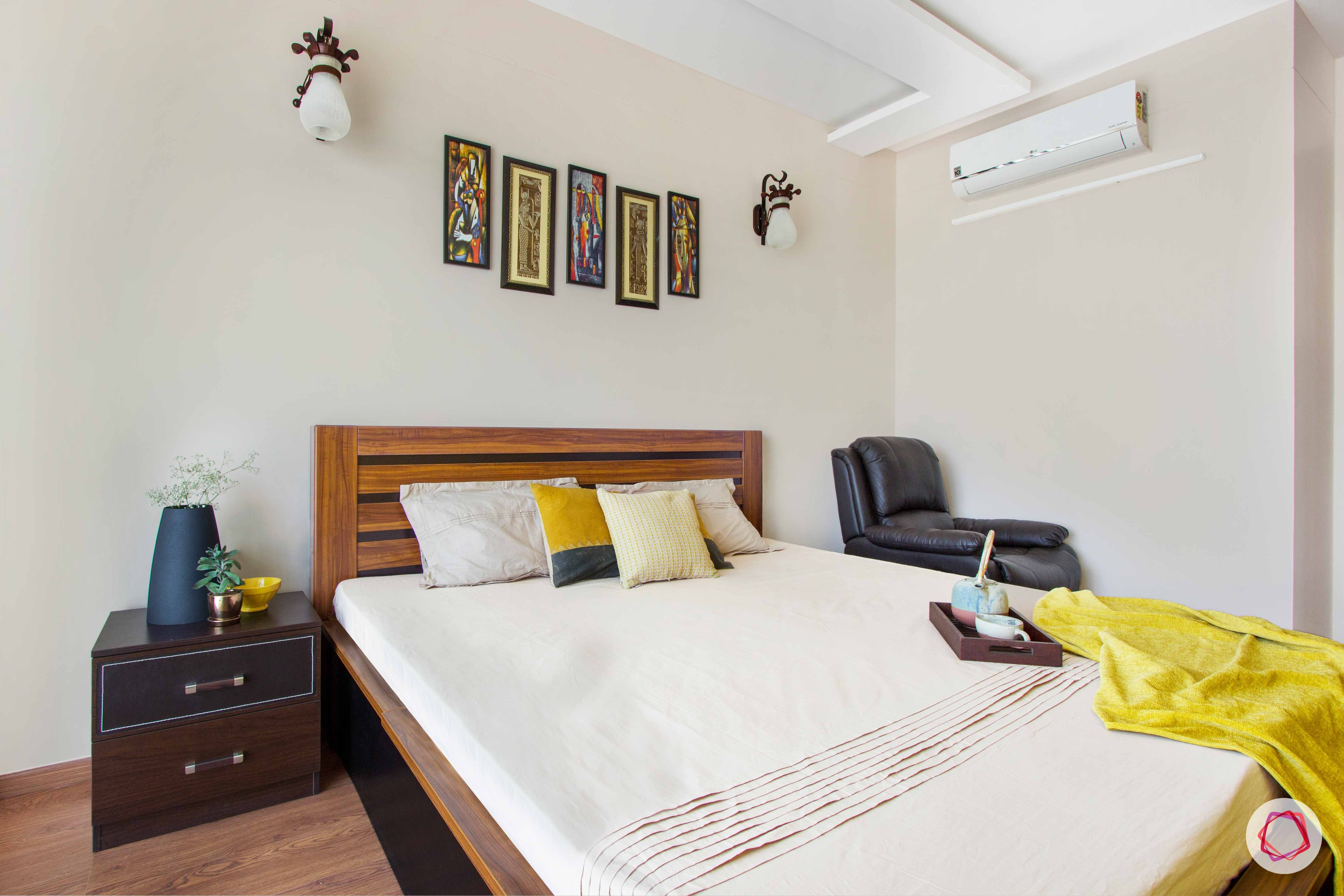 snn raj greenbay-master bedroom-wooden bed-bedside table