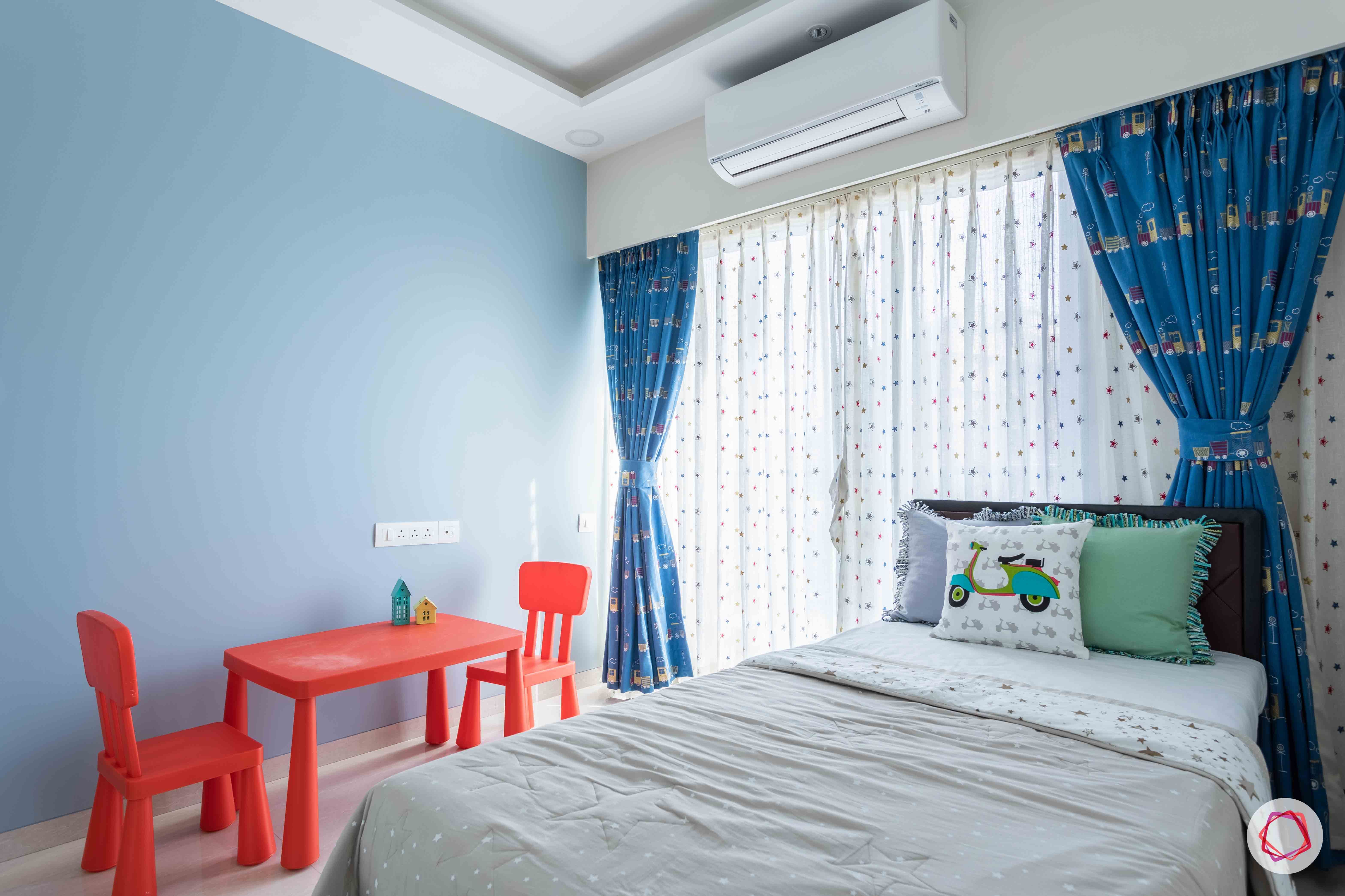 adani western-heights-single bed designs-blue drape designs
