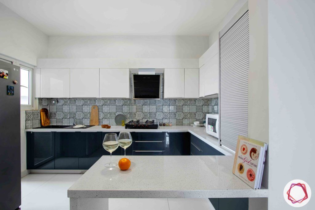 dnr atmosphere-two toned kitchen design-roller shutter unit designs