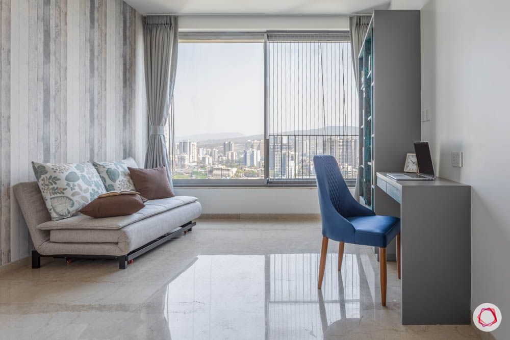 oberoi goregaon-guest bedroom-sofa cum bed-reading nook