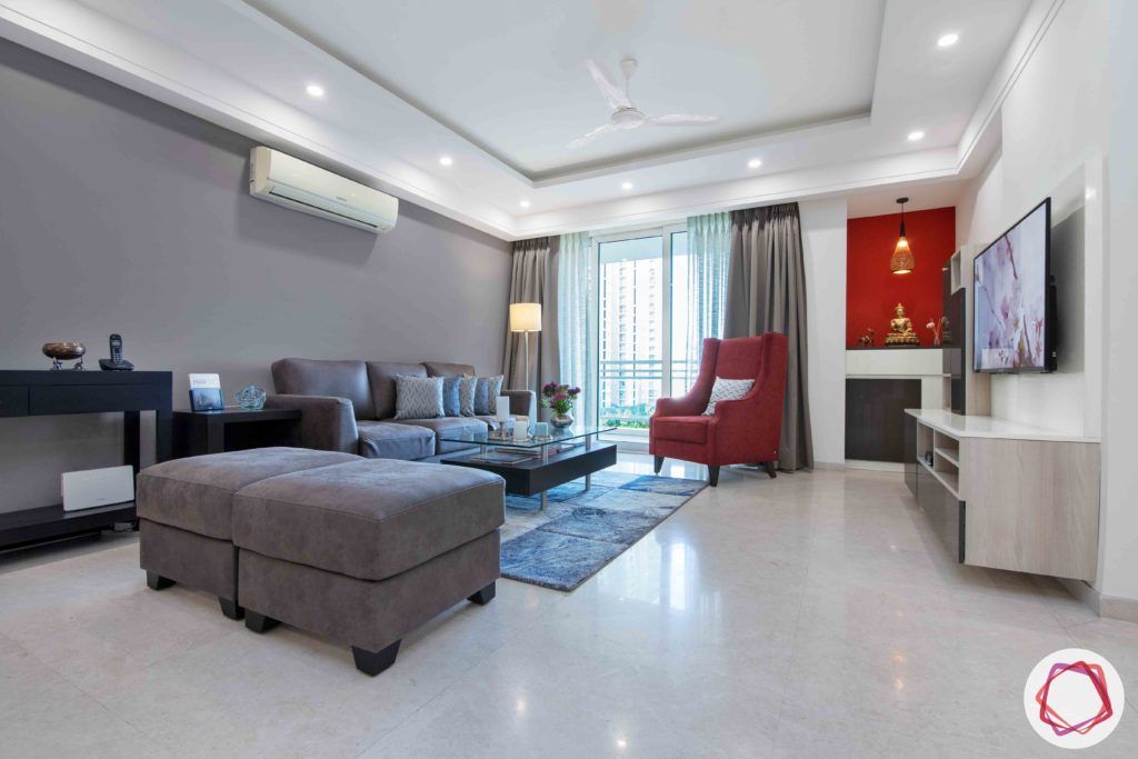 dlf gurgaon-grey sofa designs-blue carpet designs