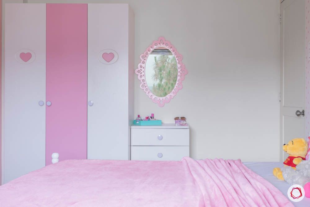 modern house images-kids room-pink and white wardrobes-kids dresser
